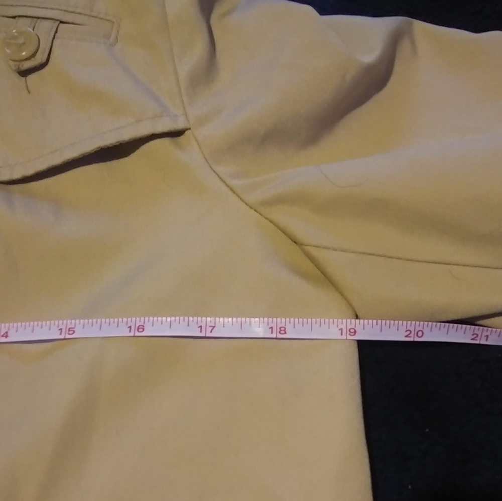 Vintage Style Beige Hooded Trench Coat Size 7/8 - Picture 3 of 10